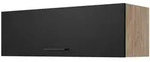 FlexWell K&uuml;chenoberschrank, Schwarz, Eiche, Holzwerkstoff, 100x32x32 cm, Made in