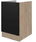 FlexWell Sp&uuml;lenunterschrank, Schwarz, Eiche, Holzwerkstoff, 50x82x57 cm, Made...
