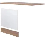 FlexWell Geschirrsp&uuml;lerfront, Wei&szlig;, Sonoma Eiche, Holzwerkstoff, 110x85x60 cm, Made
