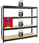 Proregal Schwerlastregal, Schwarz, Metall, Rechteckig, 200x180x60 cm, Freizeit,
