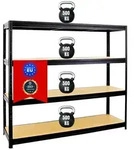 Proregal Schwerlastregal, Schwarz, Metall, Rechteckig, 180x180x60 cm, Freizeit,