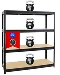Proregal Schwerlastregal, Schwarz, Metall, Rechteckig, 160x180x60 cm, Freizeit,