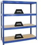 Proregal Schwerlastregal, Blau, Metall, Rechteckig, 160x180x60 cm, Freizeit,