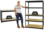 Proregal Werkbank, Schwarz, Metall, Rechteckig, 240x180x60 cm, Freizeit,...