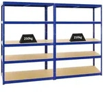 Proregal Schwerlastregal, Blau, Metall, Rechteckig, 240x180x60 cm, Freizeit,