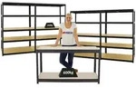 Proregal Werkbank, Schwarz, Metall, Rechteckig, 600x180x60 cm, Freizeit,...