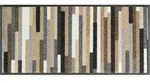 wash+dry Fussmatte Mikado Stripes, Braun, Beige, Blaugrau, Textil, Streifen,
