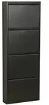ebuy24 Schuhkipper, Schwarz, Holzwerkstoff, 50x140x16 cm, Garderobe,