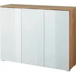 Xora Schuhschrank GW-Telde, Wei&szlig;, Eiche, Kunststoff, 12 F&auml;cher, 134x105x40 cm, Made