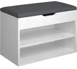 tectake Schuhbank, Wei&szlig;, Holz, Rechteckig, 30x43.5x60 cm, Garderobe,