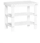 SoBuy Schuhregal, Wei&szlig;, Holz, 50x45x29 cm, Garderobe, Schuhaufbewahrung, Schuhregale