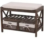 MCW Schuhregal, Braun, Wei&szlig;, Holz, 65x45x34 cm, Garderobe, Garderobenb&auml;nke,