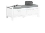 SoBuy Schuhbank, Wei&szlig;, Holzwerkstoff, 100x40x40 cm, Garderobe, Garderobenb&auml;nke,