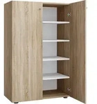Mid.you Schuhschrank, Sonoma Eiche, Kunststoff, 4 F&auml;cher, 70x110x39 cm, Garderobe,
