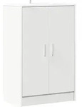 vidaXL Schuhschrank, Wei&szlig;, Holzwerkstoff, 35x92x60 cm, Garderobe, Schuhaufbewahrung,
