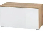 Xora Garderobenbank, Wei&szlig;, Eiche, Kunststoff, 89x49x40 cm, Made in Germany,