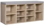 Calicosy Schuhbank, Grau, Holzwerkstoff, 117.5x48x30 cm, Garderobe, Garderobenb&auml;nke,
