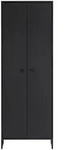 Mid.you Schuhschrank, Schwarz, Metall, 60.2x169.7x33.5 cm, Beim&ouml;bel erh&auml;ltlich,