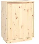 vidaXL Schuhschrank, Braun, Holz, Kiefer, 2 F&auml;cher, Rechteckig, 35x80x60 cm,