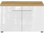 Germania Garderobenbank, Wei&szlig;, Eiche, Holzwerkstoff, 1-Sitzer, 75x50x41 cm,
