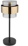Globo Tischleuchte, Klar, Messing, Metall, Glas, 47 cm, Wippschalter, Lampen &