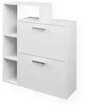 Vicco Schuhkipper, Wei&szlig;, Holzwerkstoff, 6 F&auml;cher, 2 Schubladen, Rechteckig,