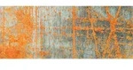 wash+dry L&auml;ufer Rustic, Grau, Orange, Kunststoff, Graphik, rechteckig, 80x200 cm,