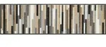 wash+dry FU&szlig;MATTE Mikado Stripes, Braun, Grau, Beige, Textil, Streifen, rechteckig,