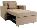 MCW Schlafsessel, Taupe, Textil, 101x90x197 cm, Wohnzimmer, Sessel, Schlafsessel