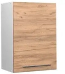 Vicco H&auml;ngeschrank, Honigeiche, Wei&szlig;, Holzwerkstoff, 2 F&auml;cher, Rechteckig,
