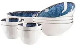M&auml;ser Sch&uuml;sselset Frozen, Blau, Keramik, 9-teilig, rund, 26x7.5x26 cm, Essen &