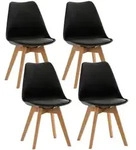 CLP Stuhl, Schwarz, Holz, 49x83x50 cm, Esszimmer, St&uuml;hle, Esszimmerst&uuml;hle,