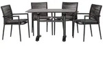 Gardenson Gartenset, Anthrazit, Grau, Metall, Kunststoff, Textil, gastro- und