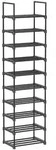 Boxxx Schuhregal, Schwarz, Metall, Kunststoff, 45x174x30 cm, Garderobe,