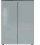 Germania Schuhschrank, Graphit, Silber, Glas, Holzwerkstoff, 5 F&auml;cher, Beim&ouml;bel