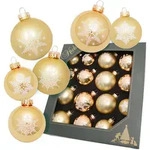Krebs Glas Lauscha Christbaumkugeln, Gold, Glas, 6x8x5 cm, Dekoration,