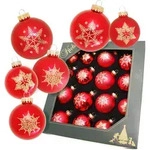 Krebs Glas Lauscha Christbaumkugeln, Rot, Glas, 6x8x5 cm, Dekoration,