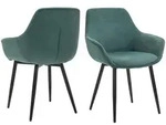 Mid.you Armlehnstuhl-Set, Gr&uuml;n, Textil, konisch, 64x86x59 cm, Esszimmer, St&uuml;hle,