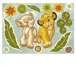 Komar Dekosticker, Gelb, Gr&uuml;n, Klar, Beige, Kunststoff, 17-teilig, 50x70 cm, Made in