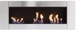 Purline Bioethanol-Kamin, Silber, Metall, Uni, 136x54x15 cm, Kleinm&ouml;bel, Kamine &