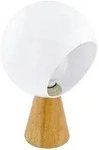 Eglo Tischleuchte Mamblas, Braun, Wei&szlig;, Holz, Metall, Kunststoff, massiv, rund,rund,
