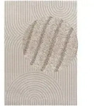 Elle Decoration Hochflorteppich New York, Creme, Beige, Kunststoff, geometrisch,
