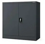 Jan Nowak Metallschrank, Anthrazit, Metall, 90x93x40 cm, Arbeitszimmer,
