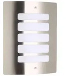Brilliant Aussenwandleuchte, Edelstahl, Metall, Formgebogen, 23x29x9 cm, Lampen &