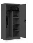 Jan Nowak Mehrzweckschrank, Anthrazit, Metall, 90x185x45 cm, Schlafzimmer,