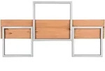 Trio Leuchten Led-Deckenleuchte Harper, Braun, Schwarz, Holz, Metall, 65x7.5x34.5 cm,
