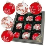 Krebs Glas Lauscha Christbaumkugeln, Rot, Glas, 8x8x8 cm, Dekoration,