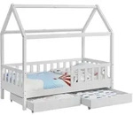 Juskys Kinderbett, Wei&szlig;, Holz, 90x200 cm, Kinder- & Jugendzimmer, Kinderm&ouml;bel,