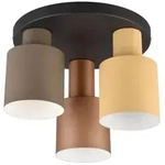 Trio Leuchten Deckenleuchte Agudo, Beige, Taupe, Schwarz, Metall, 24.5 cm, Lampen &