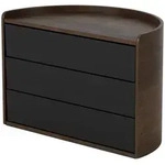 Umbra Schmuckbox, Schwarz, Walnuss, Holz, Kunststoff, Pappel, 15.2x18.4x27.3 cm,